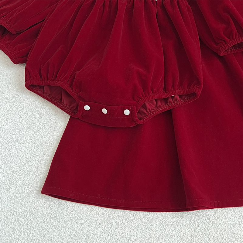 Velvet Scramble Long Sleeve Midi Dresses & Bodysuit - image 11