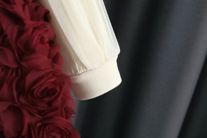 Cotton-blend Bow Long Sleeve Midi Two-piece Set - image 9