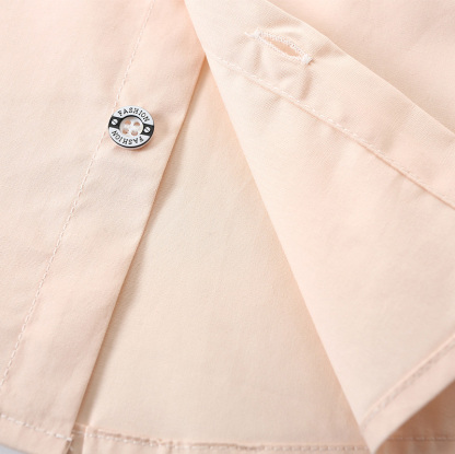 [Archive Sale] Cotton-blend Bow Overalls Long Sleeve Regular Two-piece Set - image 9