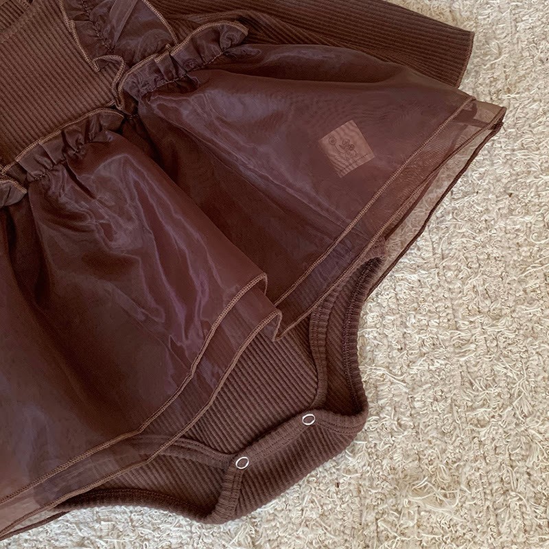 [Archive Sale] Cotton Flouncing Long Sleeve Regular Bodysuit - image 6