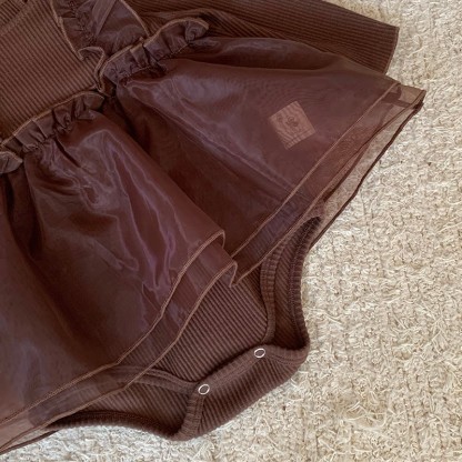 [Archive Sale] Cotton Flouncing Long Sleeve Regular Bodysuit - image 6