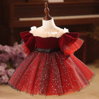 Velvet Split Joint Short Sleeve Midi Dresses - image 4