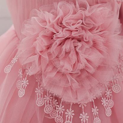 Mesh Rosette Maxi Dresses - image 5