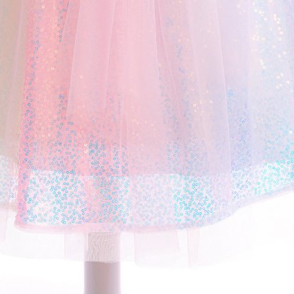 Chemical Fiber Blend Glitter Folds Short Sleeve Maxi Dresses - image 7