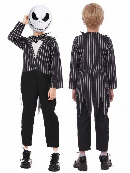 Chemical Fiber Blend Zipper Long Sleeve Long Two-piece Set With Mask - image 4