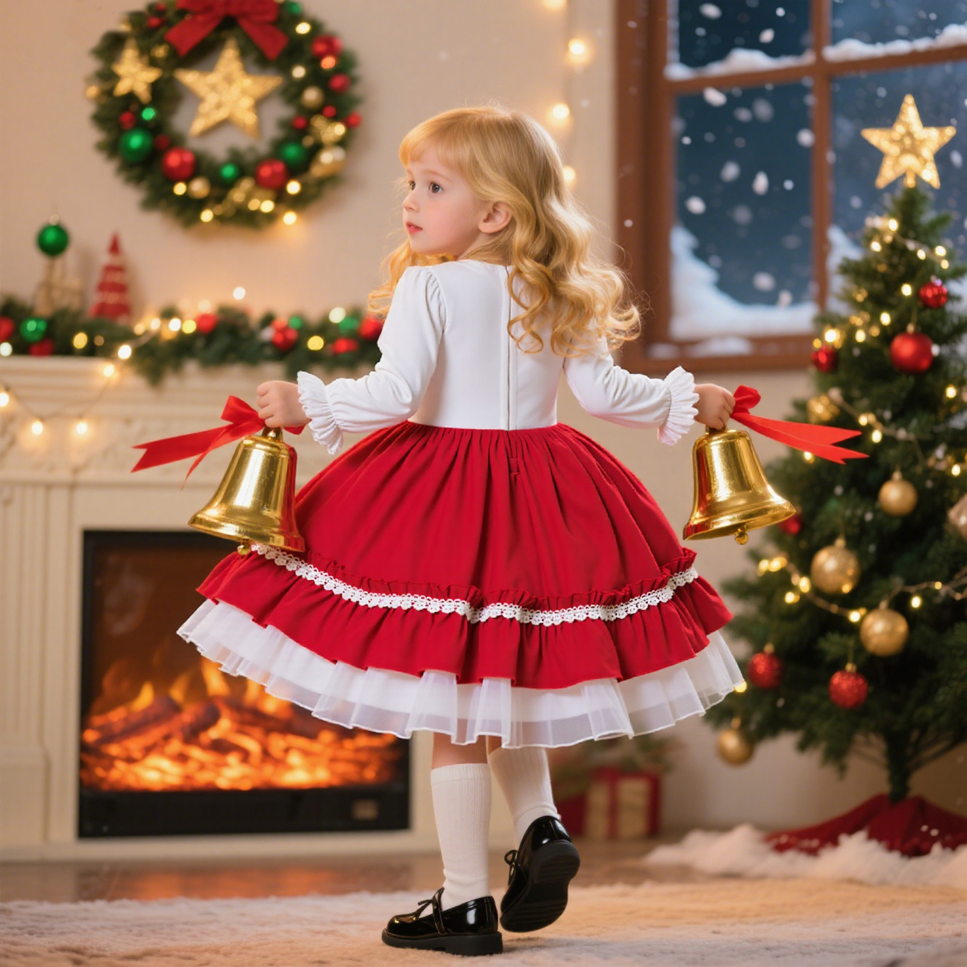 [Archive Sale] Chemical Fiber Blend Drawcord Long Sleeve Midi Dresses - image 8