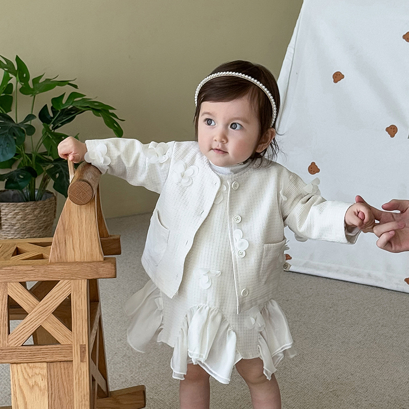 [Archive Sale] Chemical Fiber Blend Rosette Long Sleeve Regular Two-piece Set - image 5