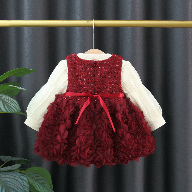 Cotton-blend Bow Long Sleeve Midi Two-piece Set - image 5