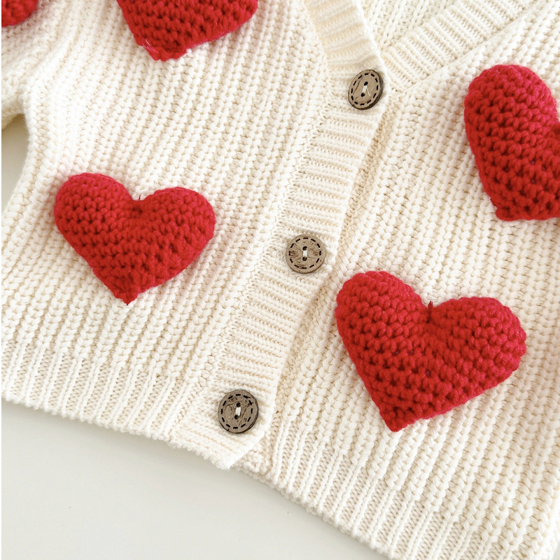 Knitwear Heart Long Sleeve Regular Outerwear - image 13