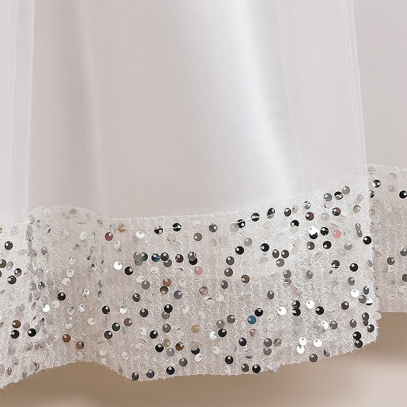 Mesh Bow Sequins Sleeveless Maxi Dresses - image 28