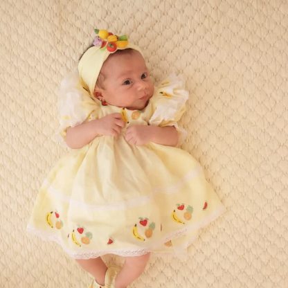 Cotton And Linen Stitching Lace Embroidery Short Sleeve Midi Dresses - image 4