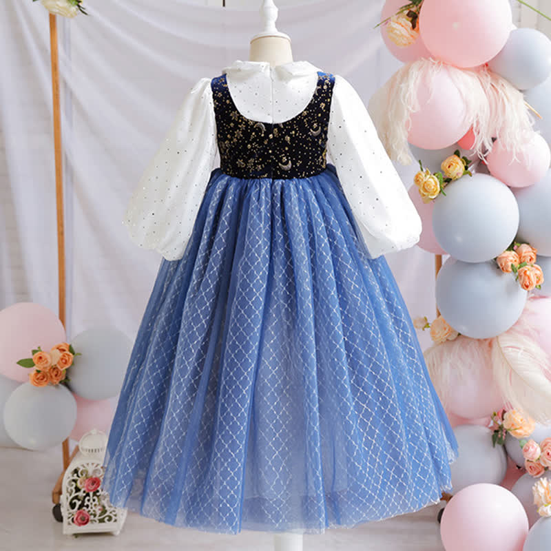 Mesh Lace-up Long Sleeve Maxi Dresses - image 10