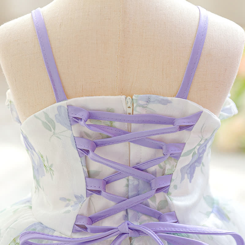 Voile Bow Sleeveless 
Short Dresses - image 5