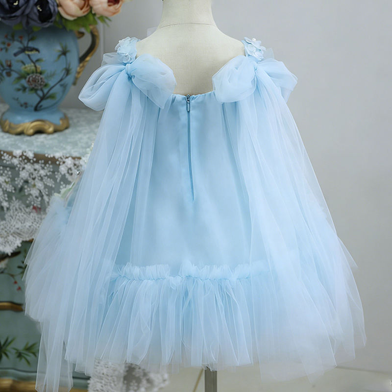 Satin & Organza Imitation Pearls Gathered Sleeveless Short Dresses - image 10