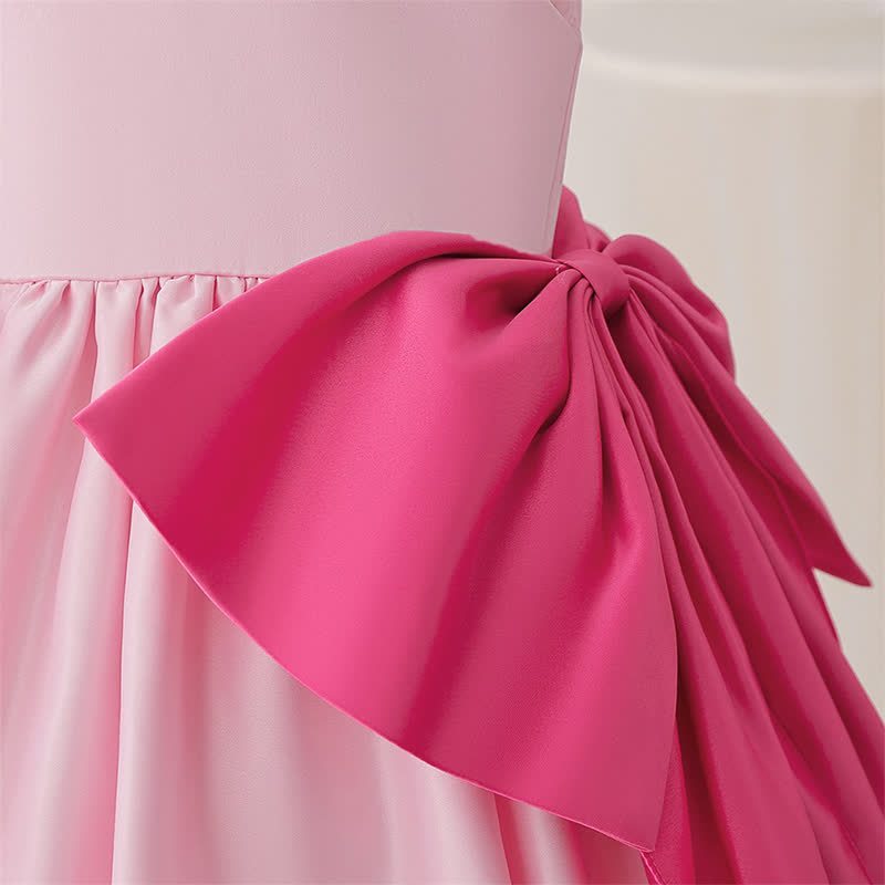 Satin Bow Sleeveless Midi Dresses - image 8