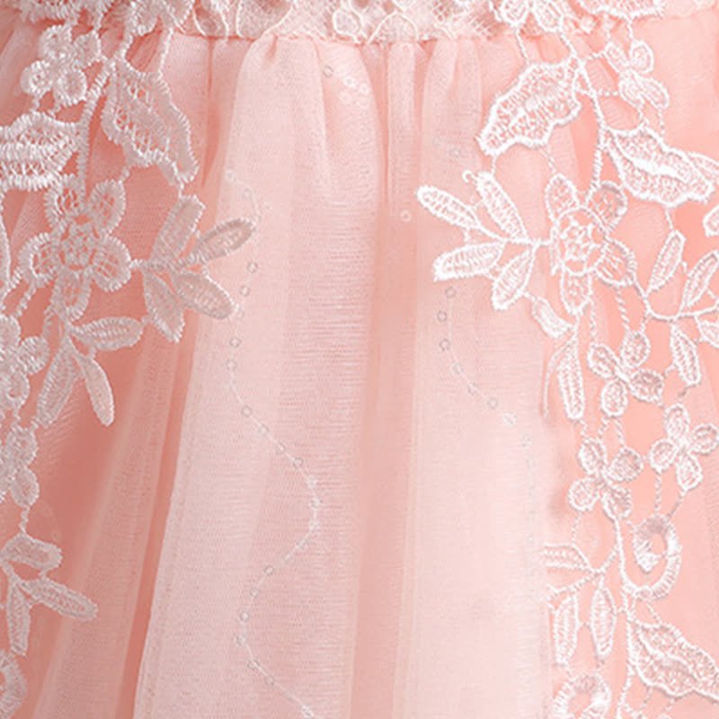 Lace Pearl Applique Long Sleeve Midi Dresses - image 11