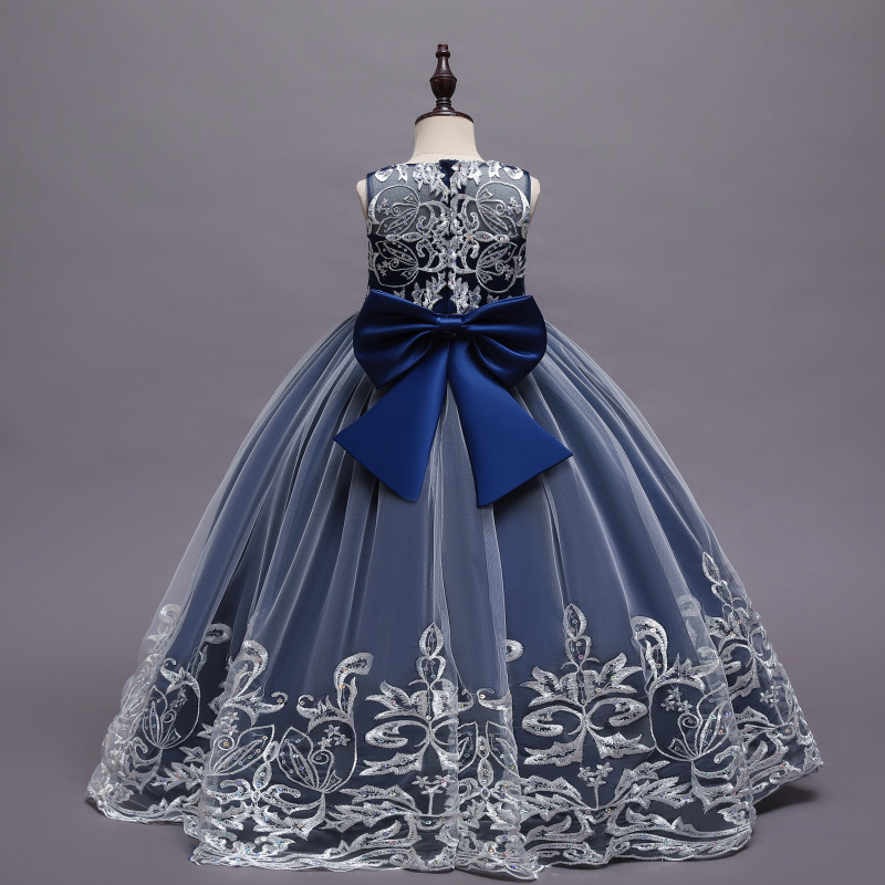 Mesh Lace Bow Lace Sleeveless Long Dresses - image 16