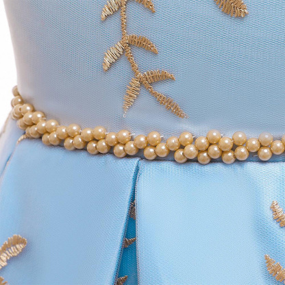 Mesh Lace Bow Lace Imitation Pearls Short Sleeve Mid-long Dresses - image 6