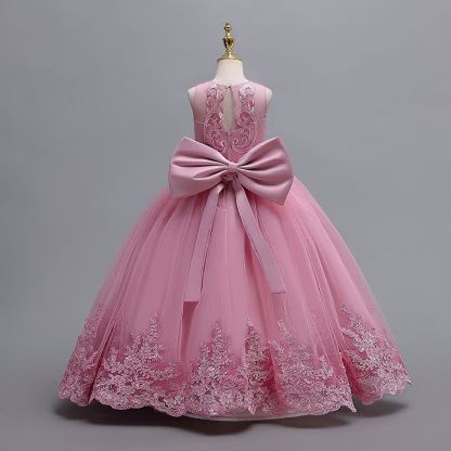 Mesh Lace Bow Sleeveless Maxi Dresses - image 6