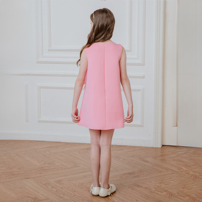 Scuba Knit Rosette Sleeveless Regular Dresses - image 12