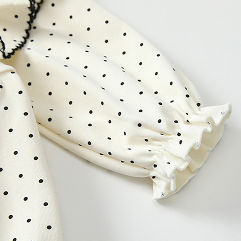 [Archive Sale] Cotton Folds Bow Long Sleeve Regular Bodysuit - image 12