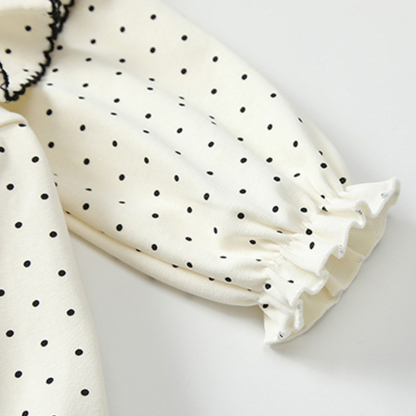 [Archive Sale] Cotton Folds Bow Long Sleeve Regular Bodysuit - image 12