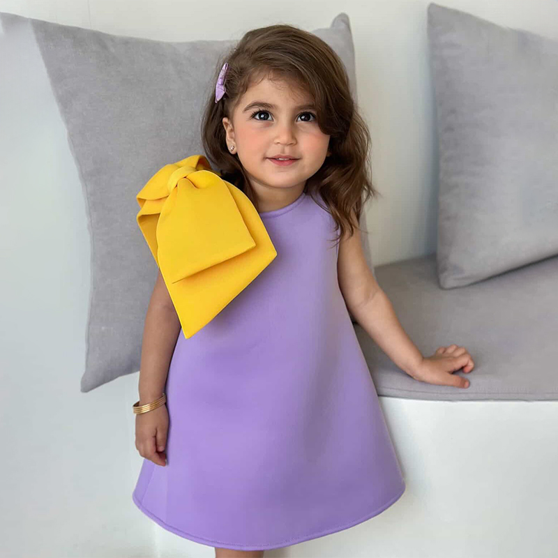 SCUBA KNIT Bow Sleeveless Midi Dresses - image 5