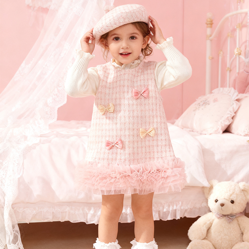 Woolen Fleece Embellished Sleeveless Regular Dresses&two-piece Set - image 5