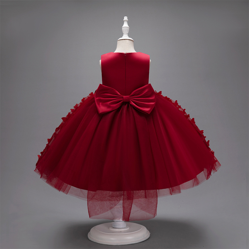 Mesh Bow Rosette Short Sleeve Mid-long Dresses - image 17