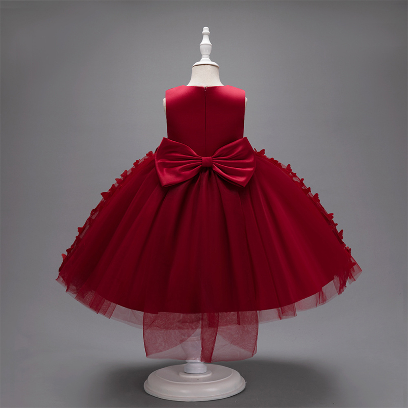 Mesh Bow Rosette Short Sleeve Mid-long Dresses - image 17