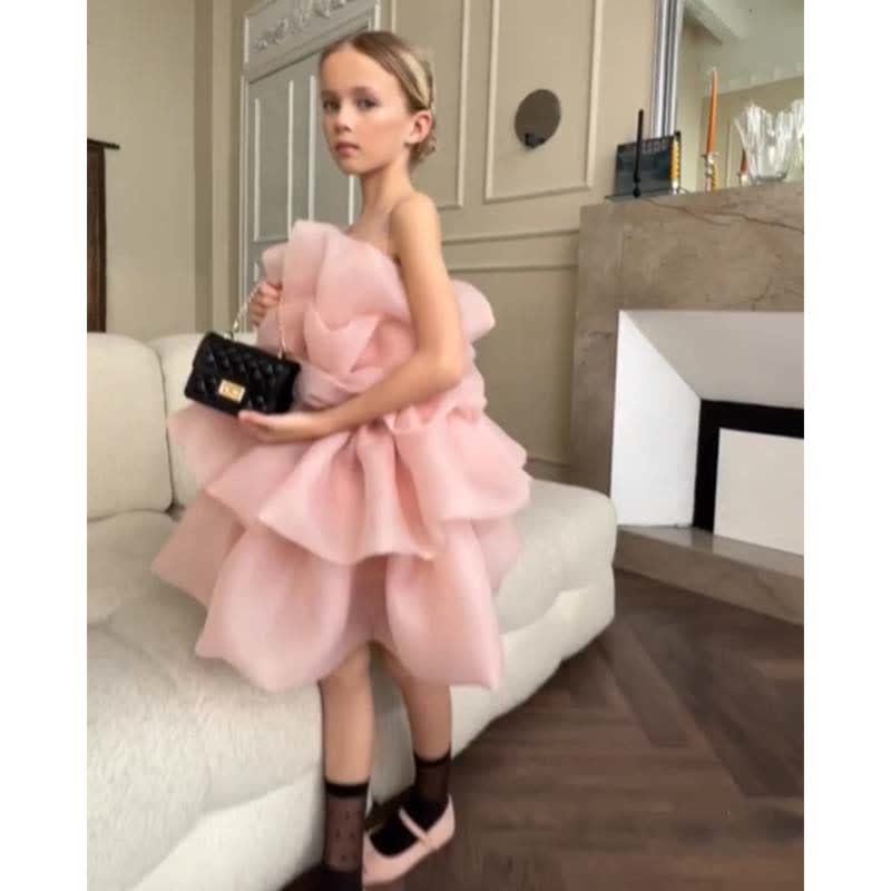 Organza Bow Sleeveless Mid-long Dresses - image 3