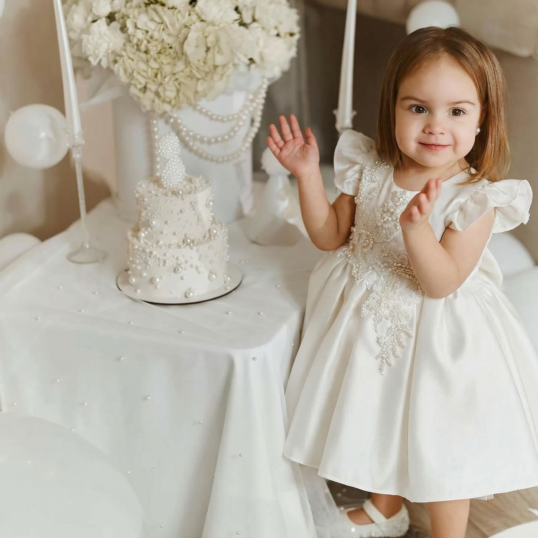 Satin Embellished Short Sleeve Midi Dresses - image 4