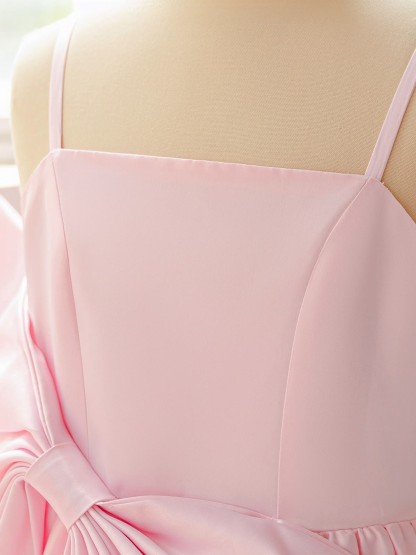 Satin Bow Sleeveless Maxi Dresses - image 5