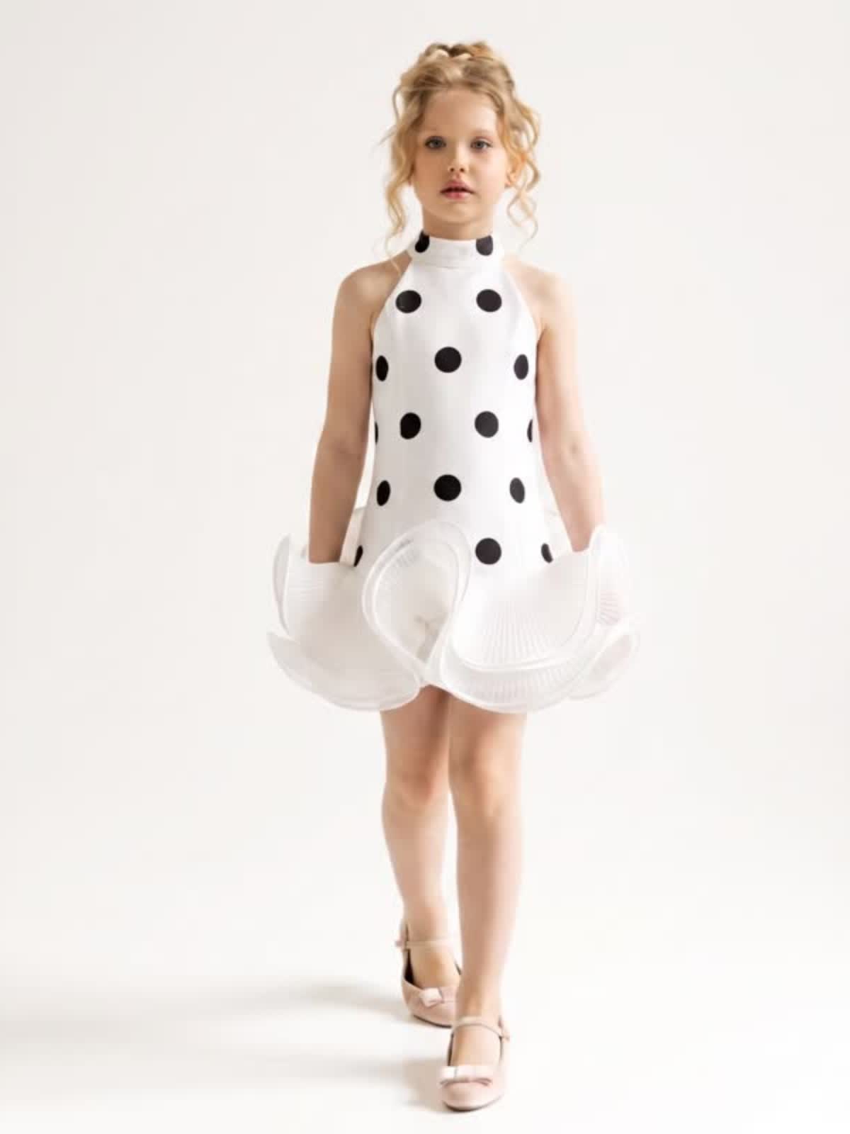 SCUBA KNIT Bow Sleeveless Short Dresses - image 3