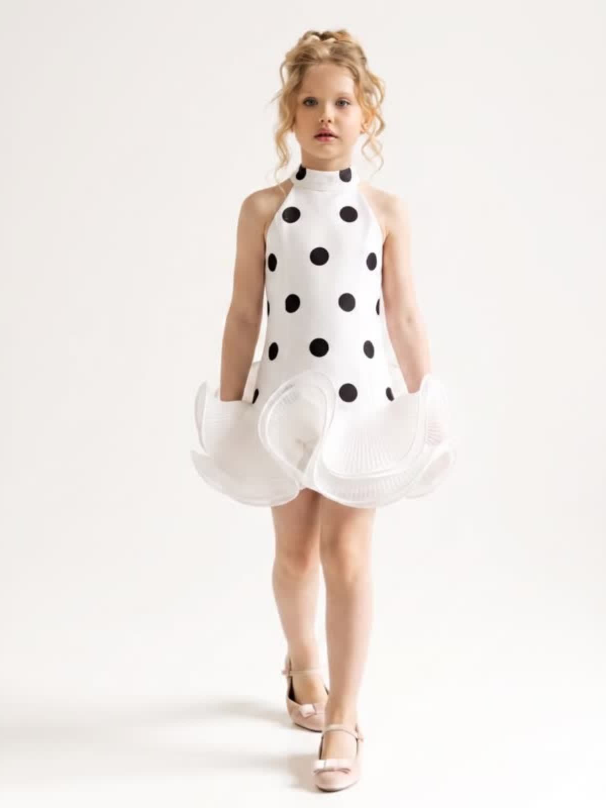 SCUBA KNIT Bow Sleeveless Short Dresses - image 3