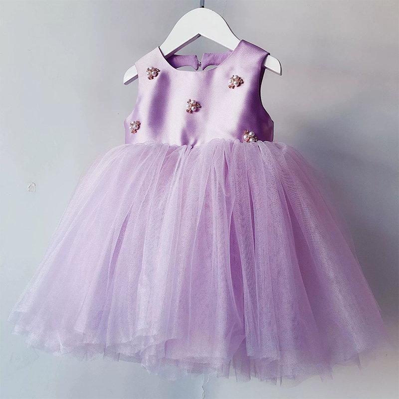 Satin Imitation Pearls Hollow Out Sleeveless Midi Dresses - image 3
