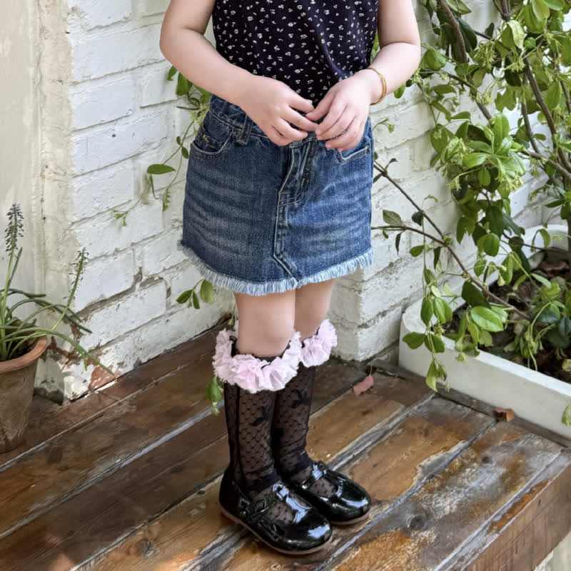 Solid Rosette Socks - image 11