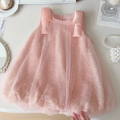 Chemical Fiber Blend Sequins Sleeveless Midi Dresses - image 7
