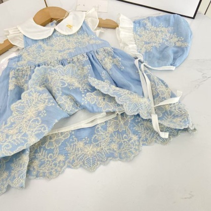 100% Cotton Embroidery Cap Sleeve Midi Dresses - image 5