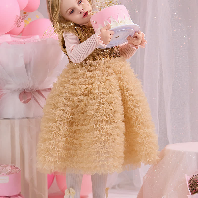 [Archive Sale] Glitter Split Joint Sleeveless Midi Dresses - image 4