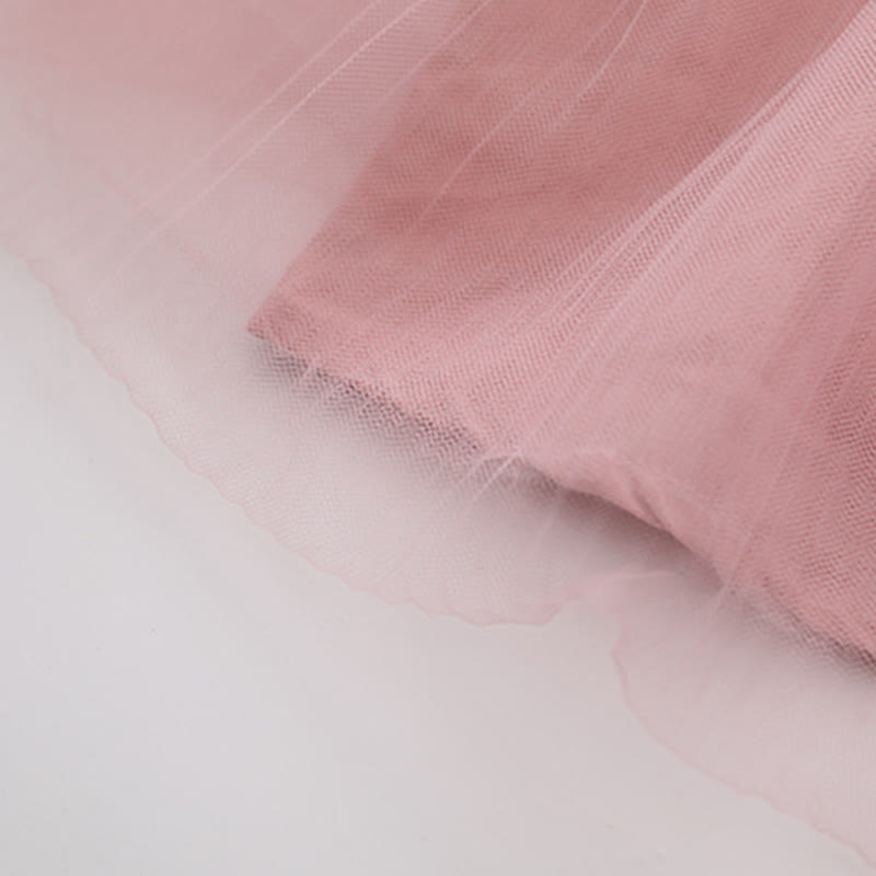 Knitted & Mesh Pearl Long Sleeve Mid-long Dresses - image 4