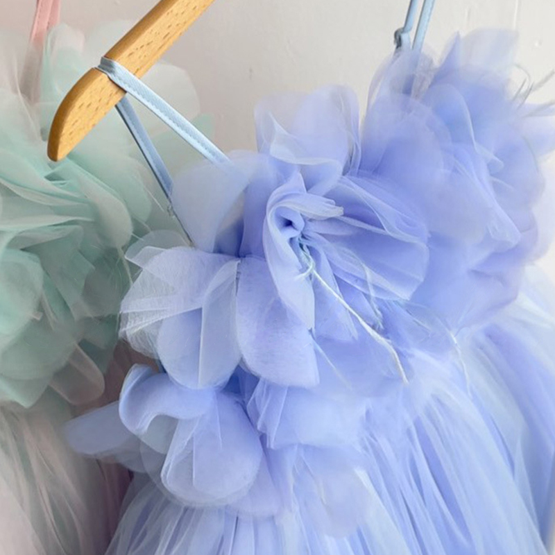 Mesh Rosette Sleeveless Midi Dresses - image 12