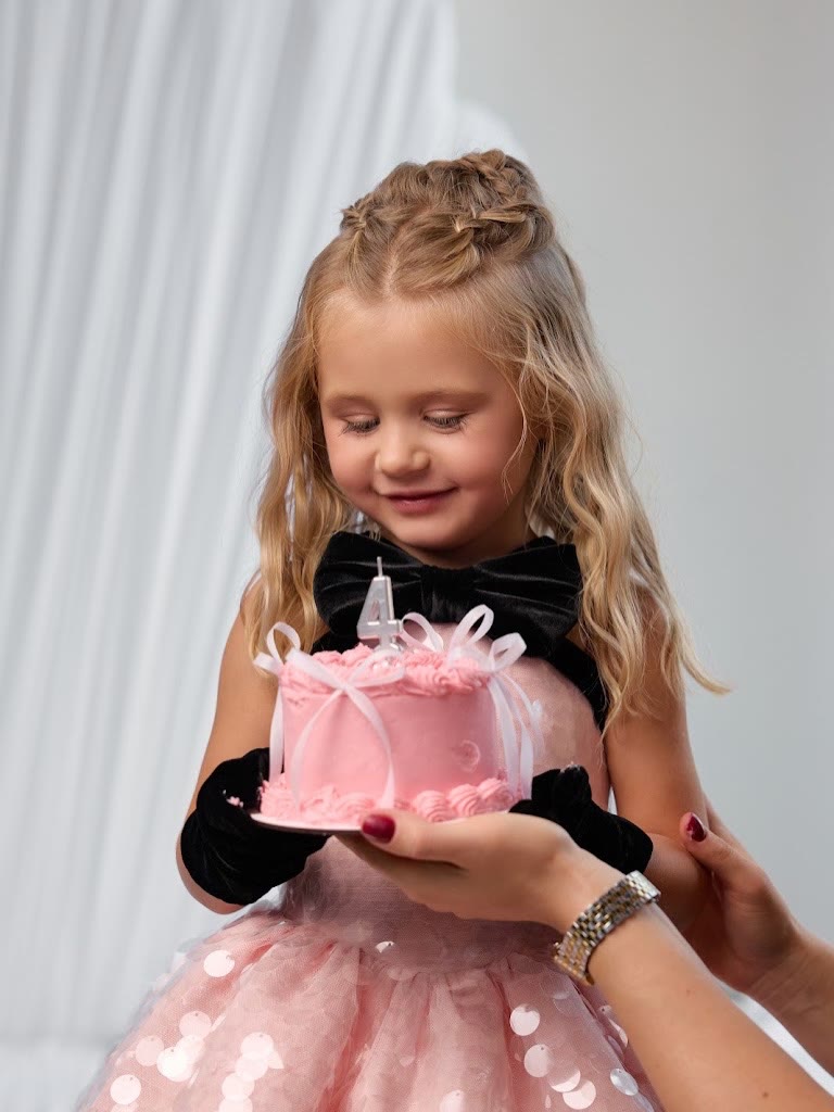 Glitter Bow Sleeveless Short Dresses With Gloves - image 6