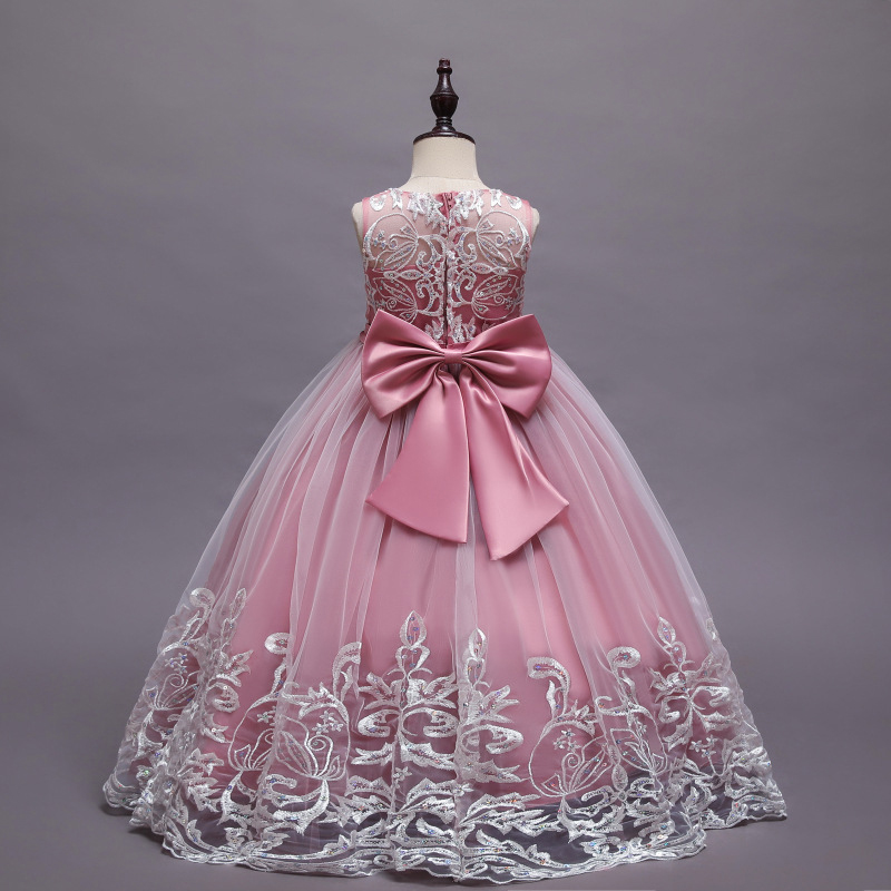 Mesh Lace Bow Lace Sleeveless Long Dresses - image 10