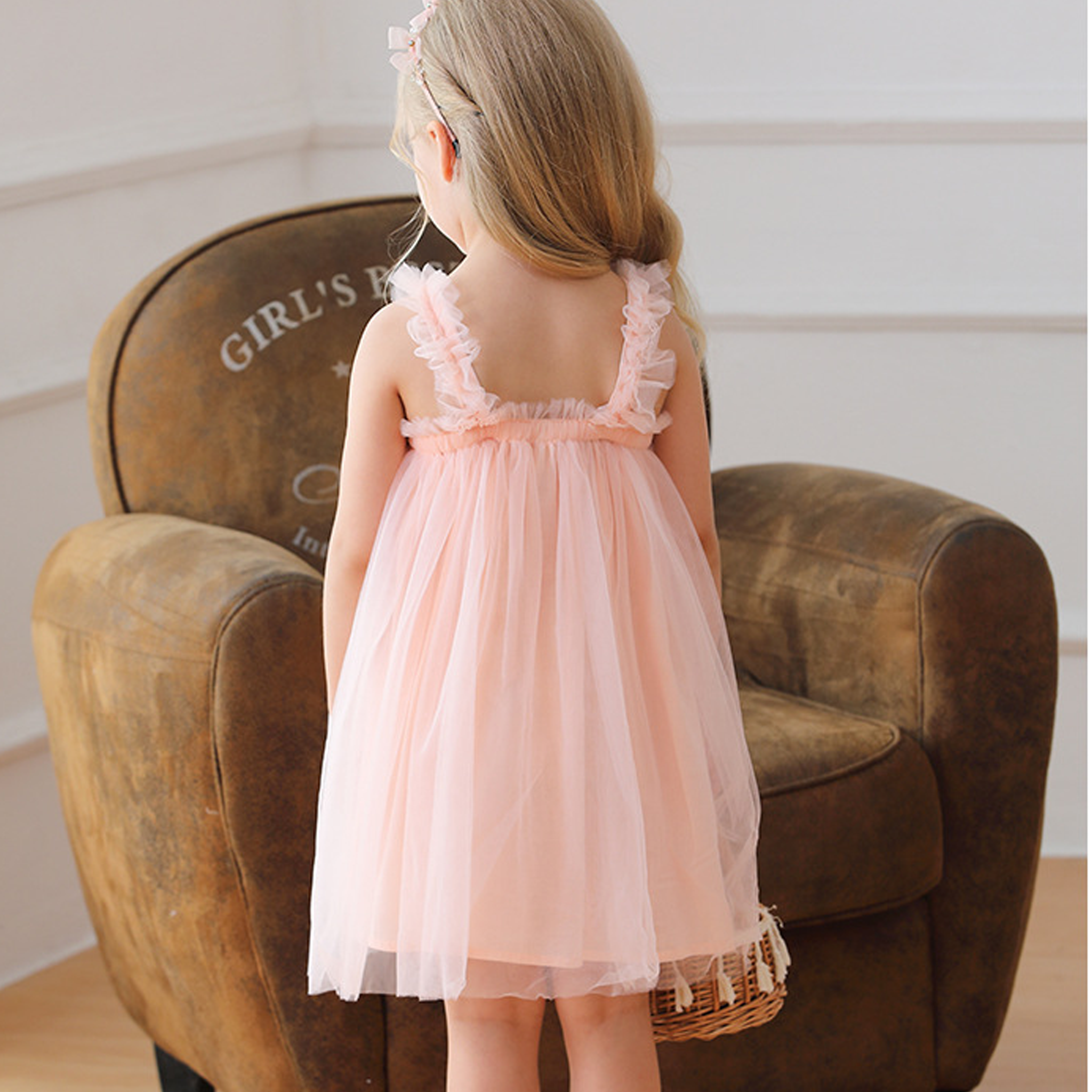 Mesh Rosette Sleeveless Midi Dresses - image 12