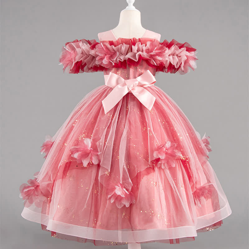 [Archive Sale] Mesh Rosette Sleeveless Mid-long Dresses - image 3