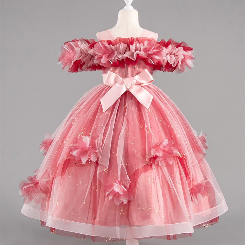 [Archive Sale] Mesh Rosette Sleeveless Mid-long Dresses - image 3