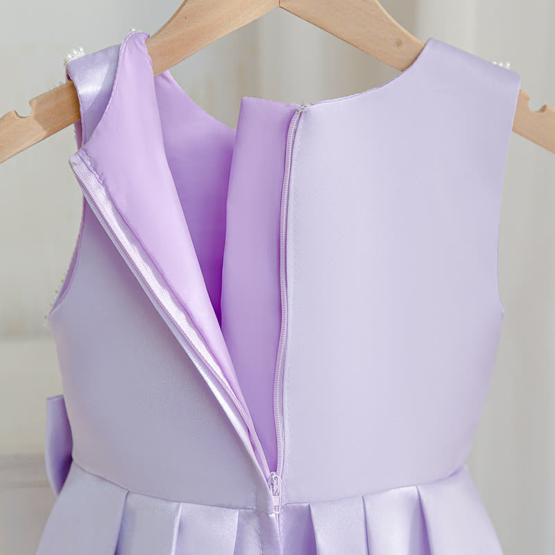 Satin Bow Sleeveless Midi Dresses - image 26