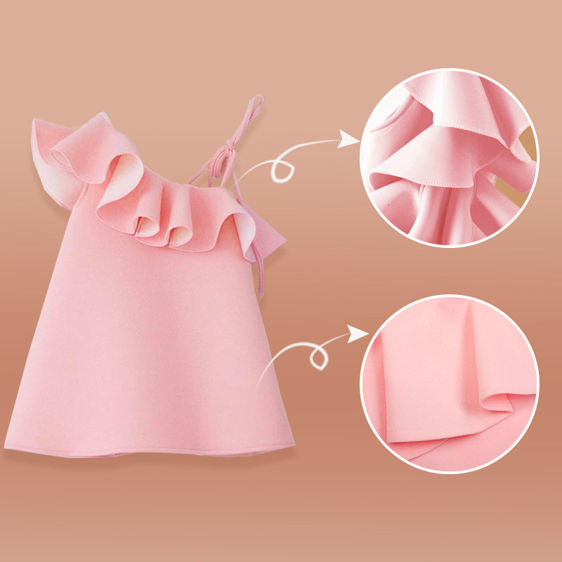 Scuba Knit Flouncing Sleeveless Regular Dresses - image 5