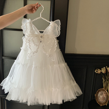 Mesh Butterfly Sleeveless Midi Dresses - image 4